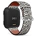Compatible with Fitbit Versa, Versa 2, Versa Lite - Quick-Release Replacement Accessory Leather Band Strap Bracelet Wristbands (Zebra Print)