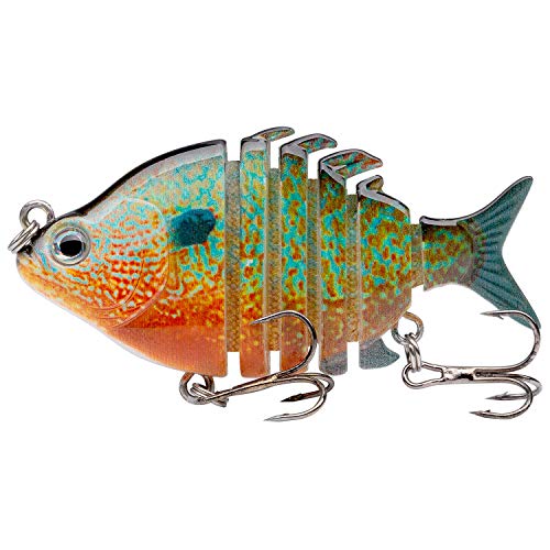 Crapet arlequin swimbaits multi jointé topwater pour pêche côtière