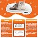 Tierwaage für Kleine Tiere, Höchstgewicht 15Kg (±1gram) LCD Digitale Katzenwaage Kleintierwaage mit 4 Wiegemodi (oz/ml/lb’oz/g) für Kleinen Katzen, Hunden, kleines Haustier, Küche, Futter(36 x 25,5cm)