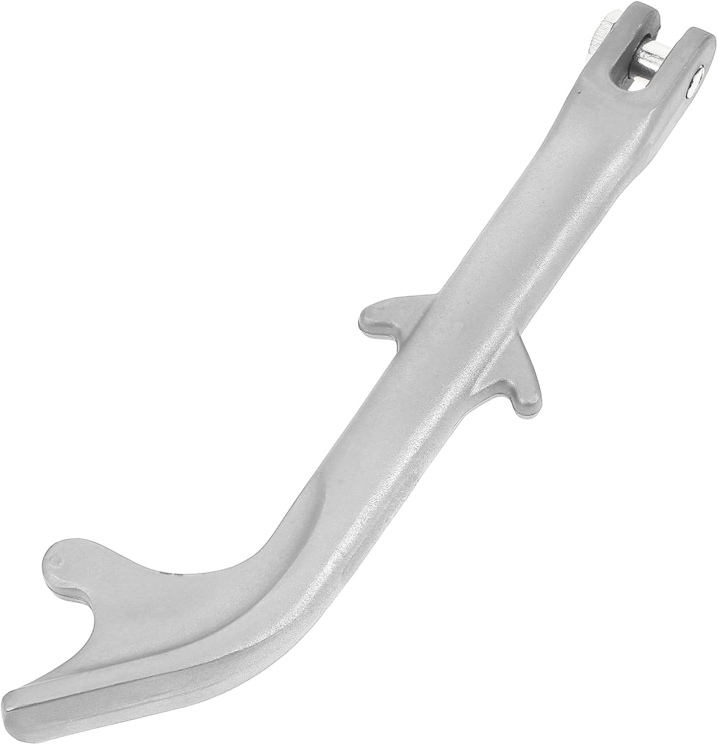 Motorcycle Kickstand Side Stand Metal Foot Pad Multi-functional Non-slip Design for Scooter Atv Motorcycle Upgrade and Modification Accessory Silver