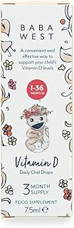 Baba West | Infant Vitamin D Daily Drops | Oral Vitamin Supplement | 400iu (10Ug) of Vitamin D in Each Drop| 3 Months Supp...