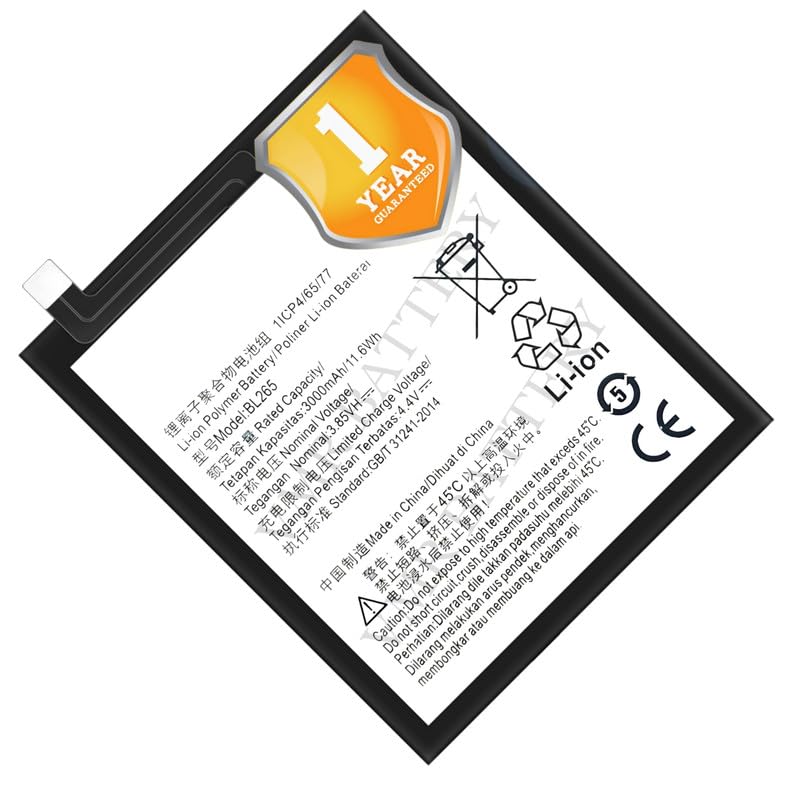 Image of Original BL265 Battery Compatible for Motorola Moto M (XT1662, XT1663) - (3000mAh) - 1 Year Warranty