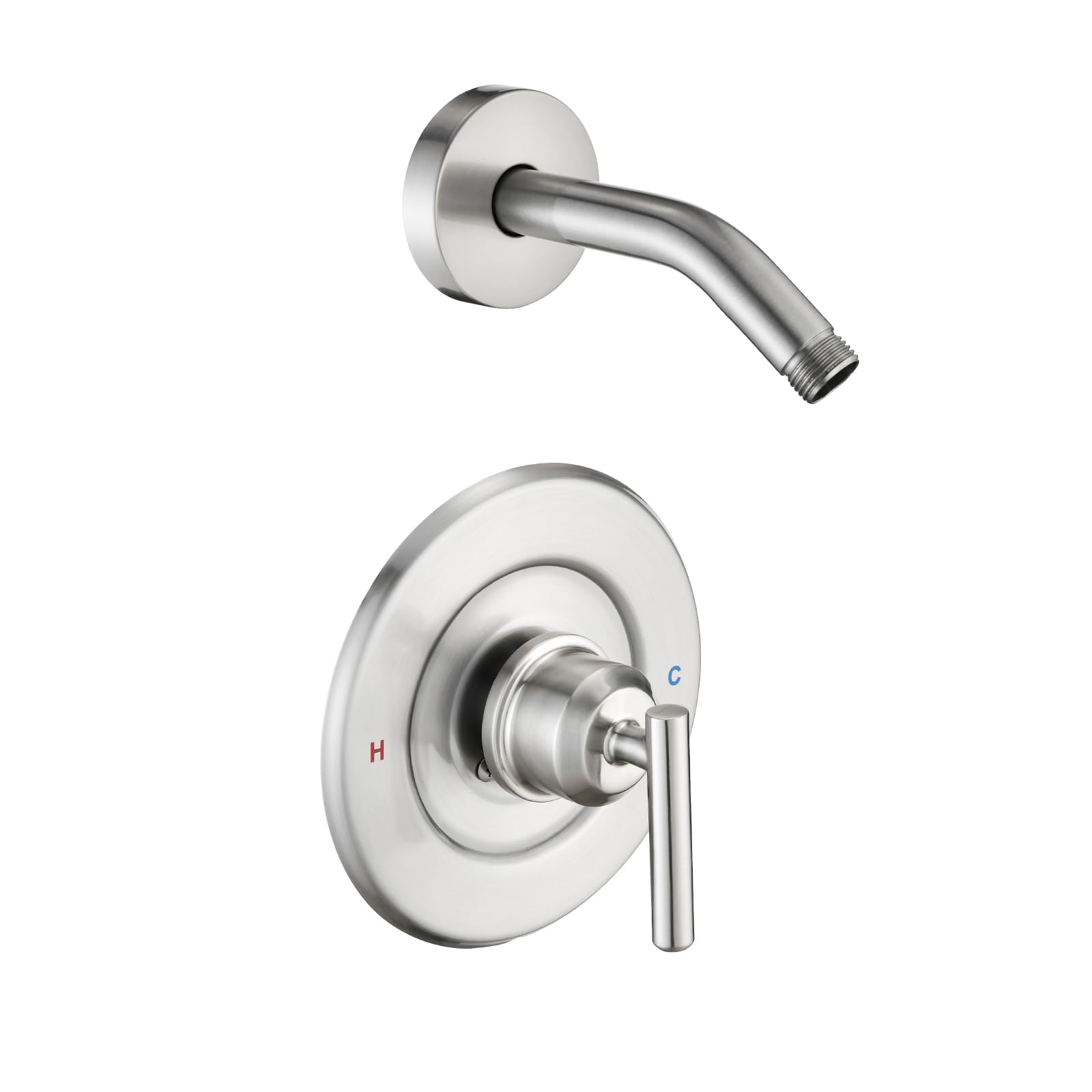 Photo 1 of Replacement for Moen Shower Faucet Trim Kit, Shower Arm, Shower Handle (Valve& Catridge Not Inclued), Brushed Nickel
