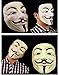 Gmasking PVC V for Anonymous Guy Fawkes Halloween Party Mask 2 Pieces (Yellow,White)