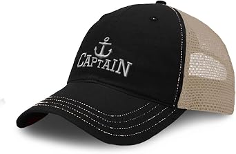 Richardson Soft Mesh Cap Hat Embroidered Captain Boat B Embroidery Trucker Hats for Men & Women Cotton