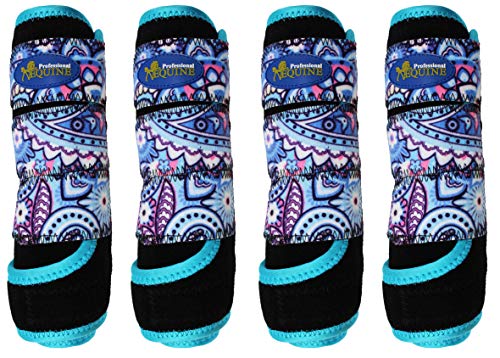 Professional Equine Horse Medium Horse 4-Pack Sports Medicine Splint Boots 4170C