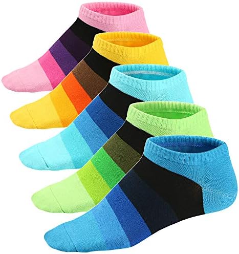 Ueither Mens Low Cut Colorful Dress Socks Funky Ankle Socks 6.5-11.5