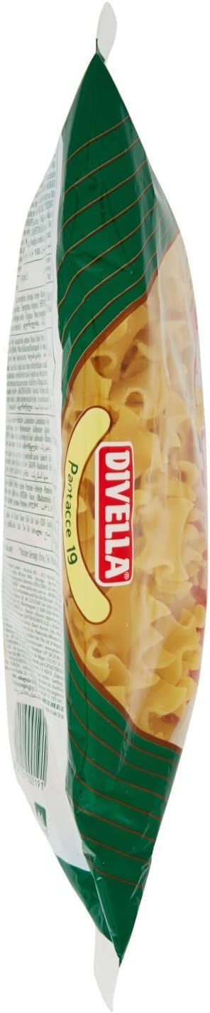 20 pastas Divella 100% Italiano N° 19 Pantacce 500 gr
