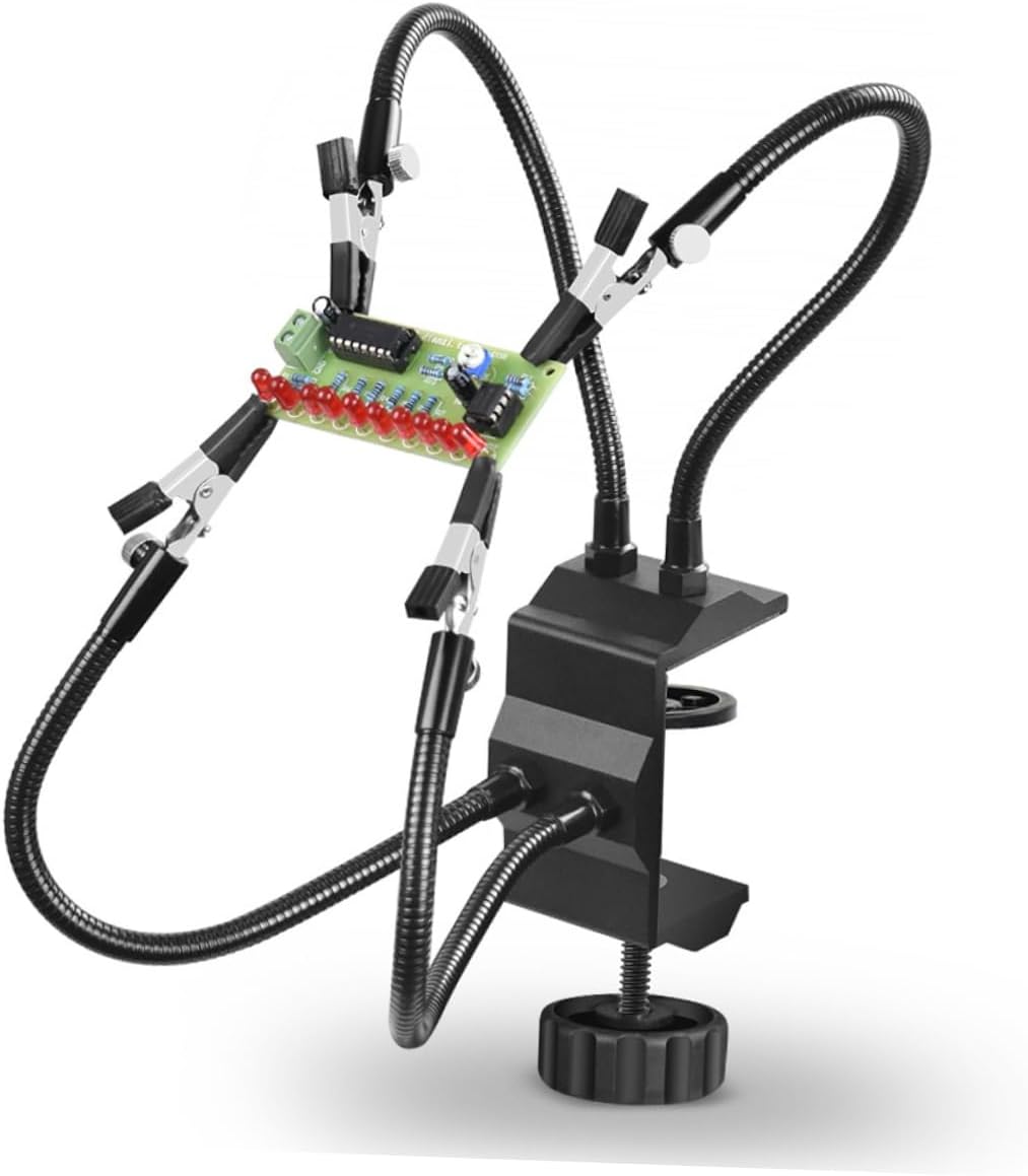 Four-Claw Aluminum Alloy Soldering Station Adjustable Arms Lead-Free Welding Accessories for Hobbyists and Technicians