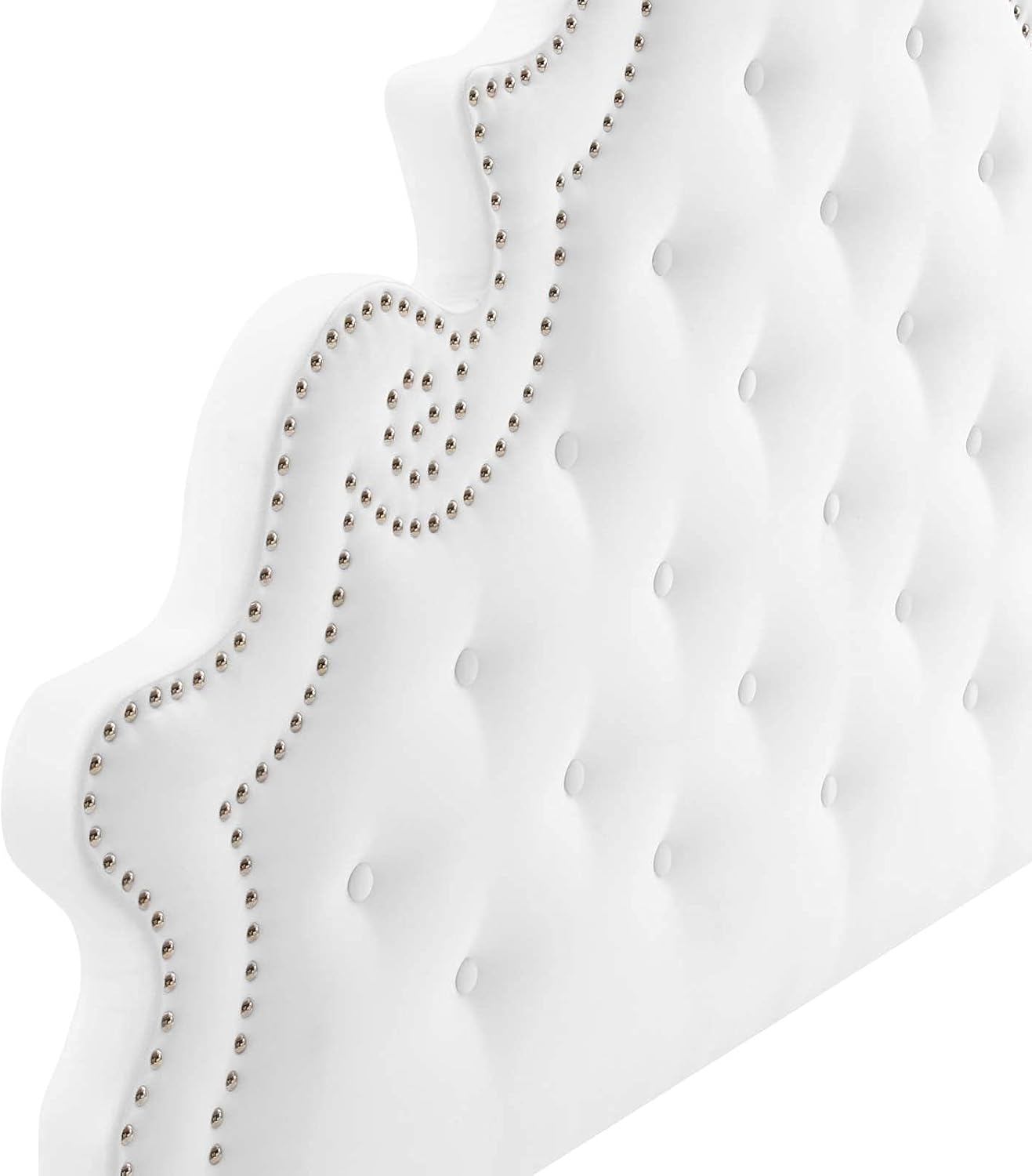 Modway Diana Tufted Performance Velvet Twin Headboard in White