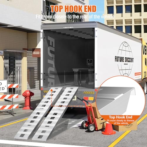 image for THDUGG 72x15 Aluminum Trailer Ramps, 6000LBS Capacity Heavy-Duty Loadi