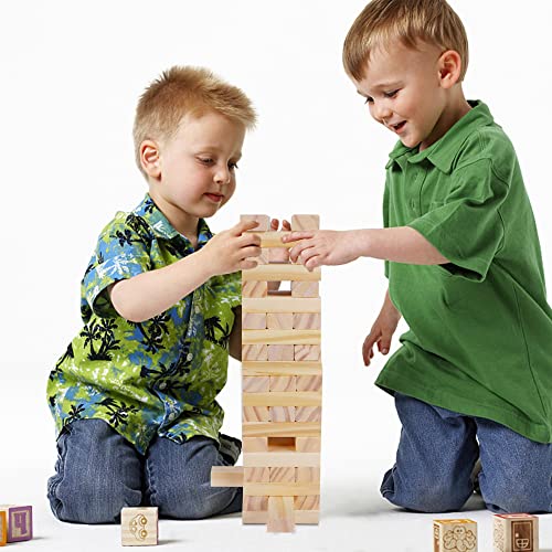 Glintoper Tic Tac Toe & Tumble Tower Blocks Tables Game Set, Classic Wood Stacking Game & Xoxo Board Game For Kids Family, Living Room Rustic Coffee Table Decor, Travel Game Strategy Board Games #TOP4
