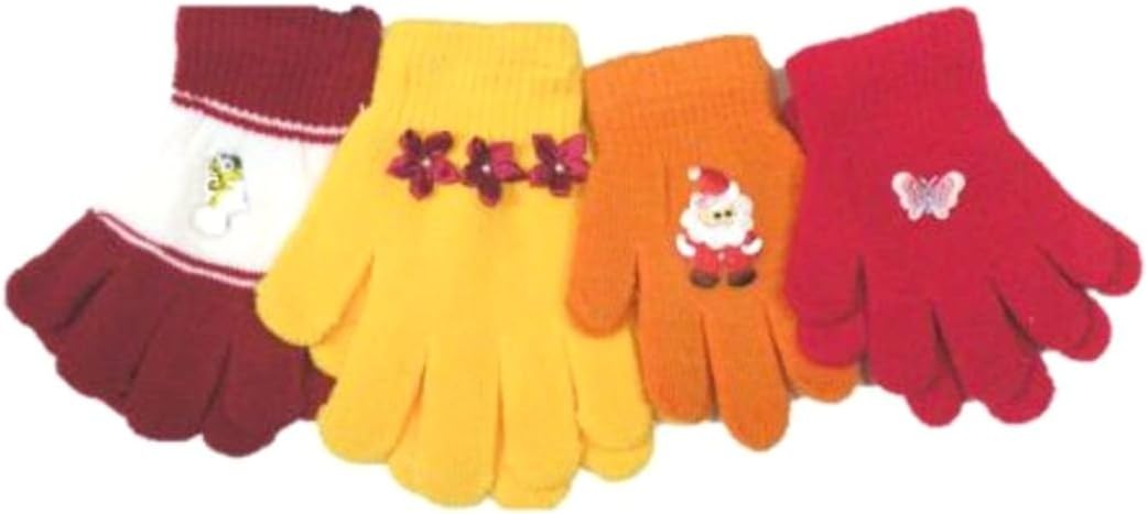 Set of Four Pairs Magic Stretch Gloves for Infants Ages 1-4 Years
