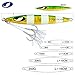 OCEAN CAT Slow Fall Fishing Luers Mental Lead Jigging Sea Baits Flat Hooks 5 Colors 5 Weights (Red&Gold, 2 5/6oz(80g))
