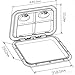 YaeMarine Marine Boat Deck Access Hatch & Lid Boat Marine Caravan RV Black, 17-1/4