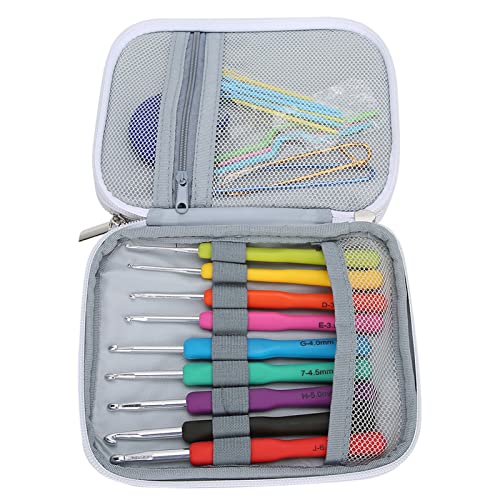 Juego de agujas de tejer de 72 piezas con estuche de almacenamiento Xiuganpo para bricolaje