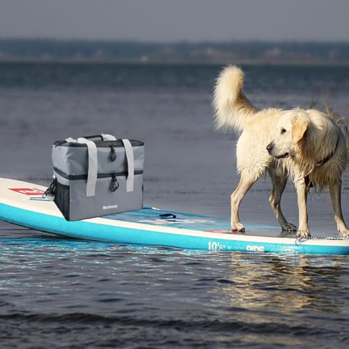 Meodoassy Paddle Board Cooler Waterproof,26L SUP Paddleboard Cooler Deck Bag fits 42 Cans,2 Compartments Paddle Board Accessories for Kayaking,Beach, Camping(Gray) by MEODOASSY - Image 7