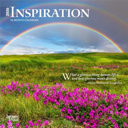 Inspiration | 2026 7 x 14 Inch (Hanging) Monthly Mini Wall Calendar | BrownTrout | Family Self Help Motivation Quotes