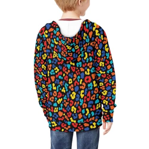 Colorful Boys Girls Zip Up Hoodies Long Sleeve Sweatshirt with Pockets4