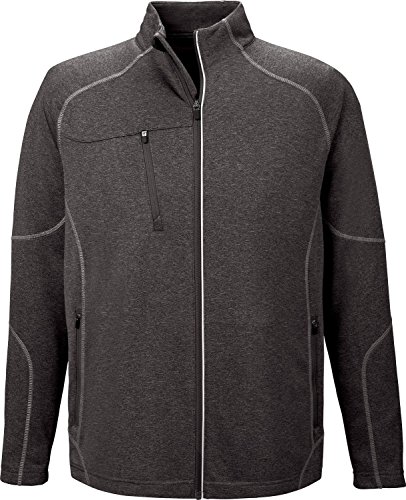 North End Mens Performance Fleece Jacket. 88174 - Large - Carbon Heather