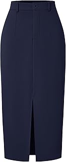 Pencil Midi Skirt for Women 2026 Summer High Waisted Slit Bodycon Long Skirts Business Casual Work Office Outfits