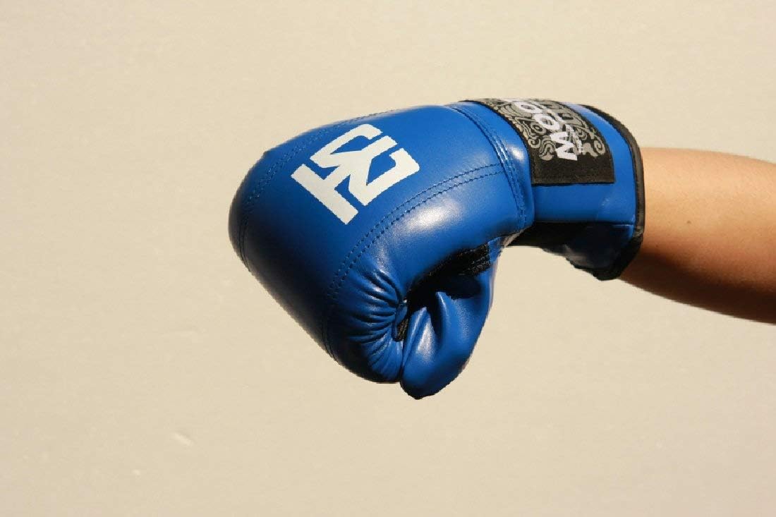 MOOTO MMA Glove TG-1 Black,Blue,Pink 3 Color Free Size TKD Martial Arts Kick Boxing (Blue)