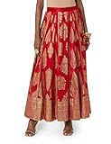 BIBA Women Printed Mix and Match(Skirt CO19862_RED_M)