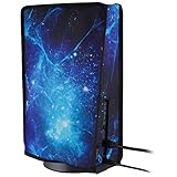 PlayVital ps5コンソールに対応用ダストカバー、ps5コンソールに対応用防水ダストカバー、傷防止カバーはデジタルバージョンやディスクバージョンに適用できる【ブルーネビュラ】