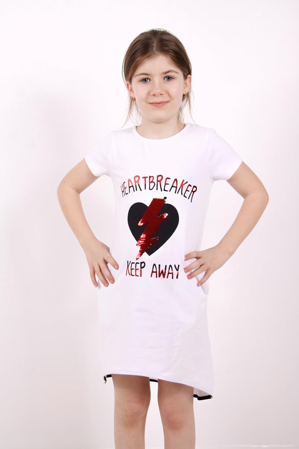 Kız Çocuk Elbise Keep Away Baskı