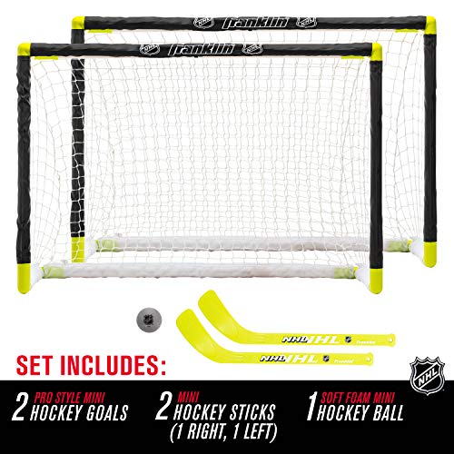 Franklin Sports Knee Hockey Goal Set - Mini Hockey Goals - 2 Goals - Pro Style Top Shelf - Kids Hockey Set - Nhl, White #TOP1
