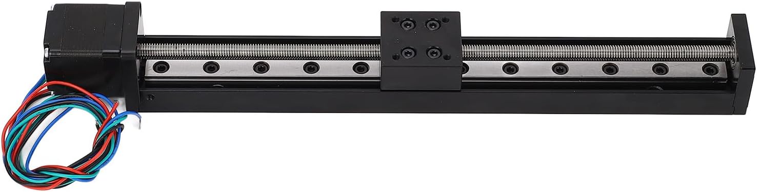 Respicefinem High Performance 200mm Stroke Linear Rail Guide Slide Actuator with T6x1 Screw and 28 Stepper Motor for Linear Stage Motion