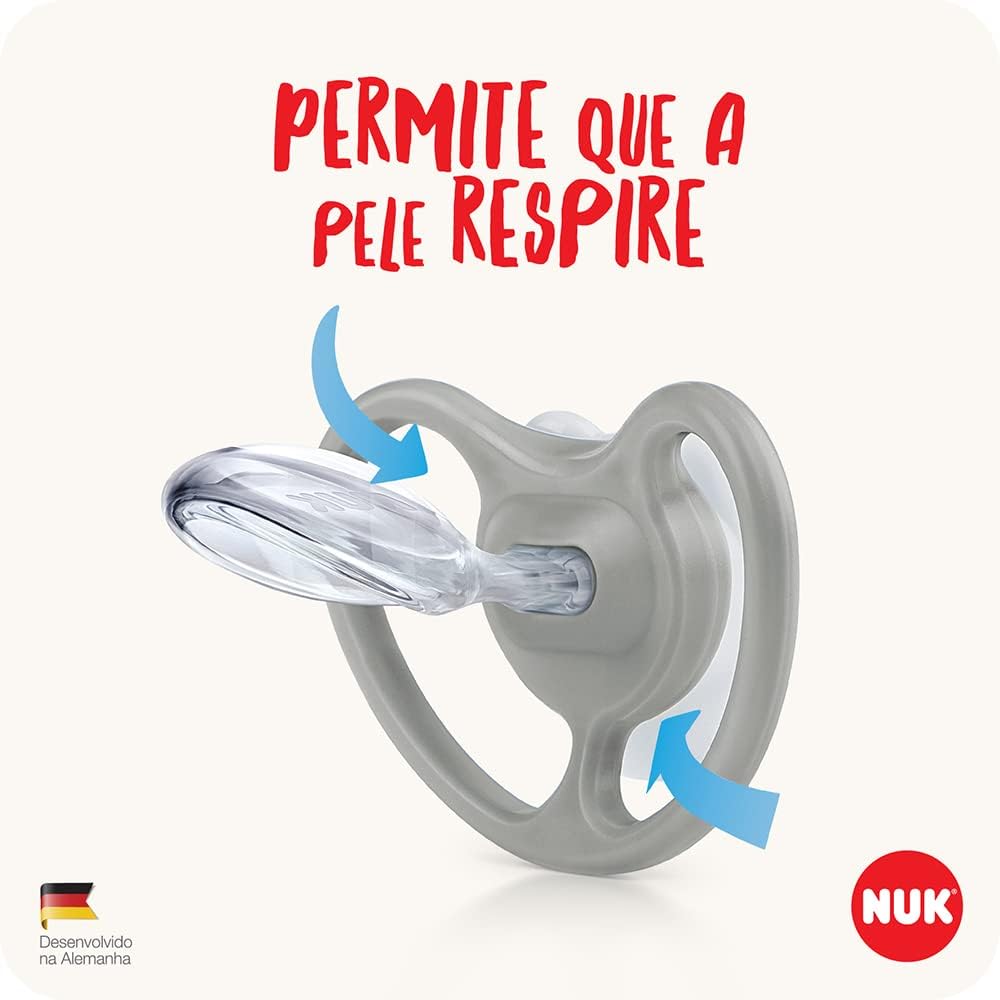 NUK Kit Com 3 Chupetas Space 18+ Meses – Dia E Noite