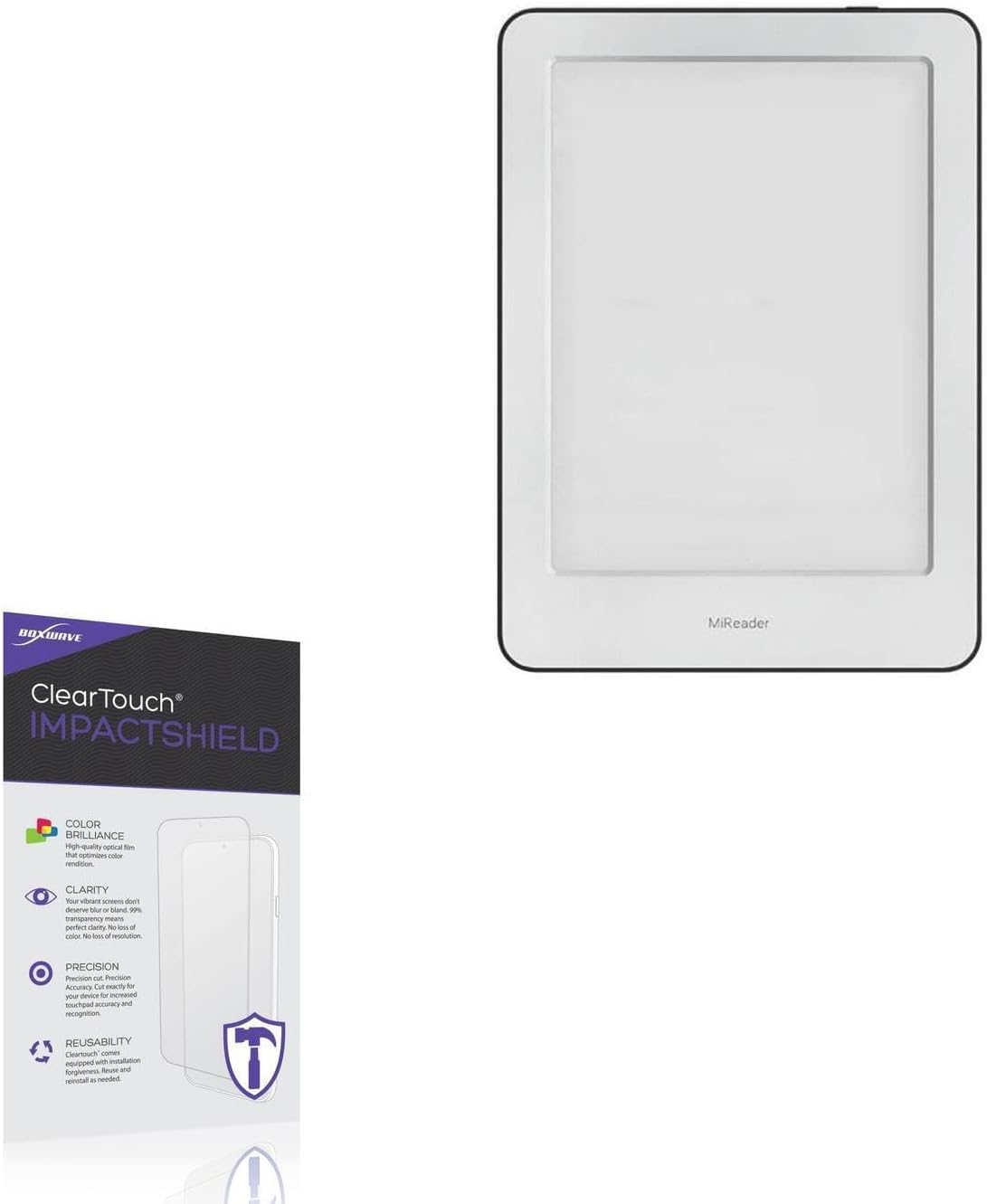 BoxWave Screen Protector Compatible with Xiaomi MiReader CN Version (6 in) - ClearTouch ImpactShield (2-Pack), Impenetrable Screen Protector Flexible Film