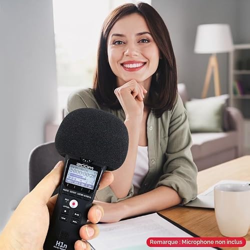 YOUSHARES Zoom H1n Handy Recorder Windshield with Foam Cover - Pop Shield for Zoom H1 Portable Digital Recorder, Microphone Wind Screen Muff Indoor/Outdoor - 6