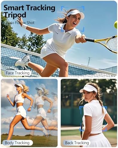 Bild 1 - UBeesize Handy Gimbal 360° Drehung Selfie Stick Stativ mit Fernbedienung Automatische Gesichtserkennung Handy Stativ für Smartphone mit Licht für YouTube Tiktok Live Streaming Vlog