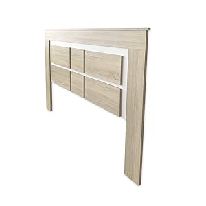 Somnia Descanso - Cabecero Nórdico Mandi de 160 x 120 cm | Práctico y Elegante | Fácil de Montar, Colores Cambria y Blanco (para Cama de 135-140 o 160)