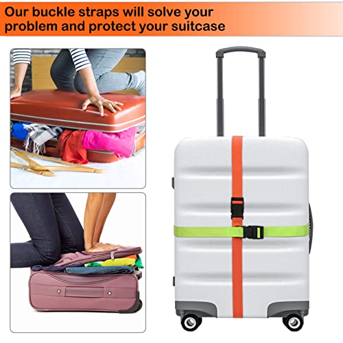 Luggage Nylon Straps With Quick Release Buckle Utility Straps For Travel Packing Outdoorsports 6 Pack 2.5 X 150Cm (Green) #TOP5
