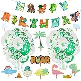 Ballon Anniversaire Dinosaure, 34 PCS Décoration Ballon Dinosaure, Dinosaur Party Supplies,Thème Jungle Anniversaire,Décoration d'anniversaire pour garçon dinosaure