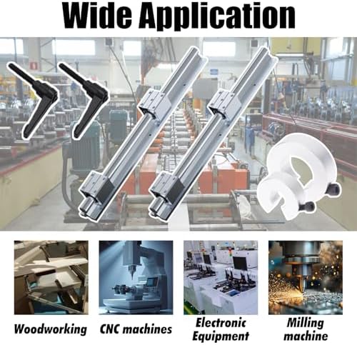 Customizable Linear Rail Slide Guide for Woodworking, 2200lbs Load Capacity SBR10, 1800mm Length, Square Slide Bearing Block for Cutting Machines & Mills