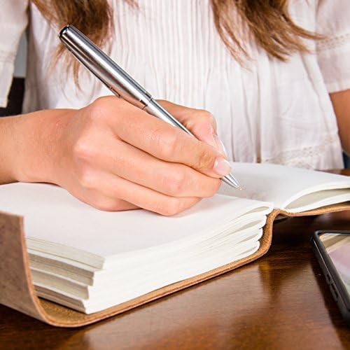 Leather Journal Tree of Life - MOONSTER® Writing Notebook Handmade Leather Bound Daily Notepads for Men and Women Blank Paper 18x13 cm - Great for Art Sketchbook, Travel Diary and Journals to Write in