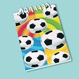 Amscan Party Perfect Soccer Balls Notepad Favors, Multicolor, 4
