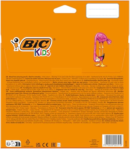 Miniatura 2 de Bic Kids Lápices De Colores Para Niños, Óptimo Para Material Escolar,Tropicolors, Colores Surtidos, 2,9mm, Blíster De 24