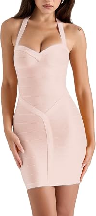 meilun Womens Celebrity Bandage Bodycon Dress Party Dinner Banquet Mini Dresses