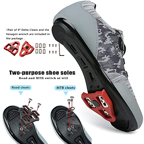 VNANV Fahrradschuhe Herren Damen Rennradschuhe MTB Schuhe Herren Damen rennradschuhe Herren rennrad Fahrradschuhe Look SPD SPD-SL Delta Lock Pedal Reitschuhe Spinning Schuhen - Image 5