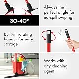 Tyroler Pull & Push Squeegee wykonany w 100% z naturalnej gumy, 44 cm, patentowa, aluminiowy antykorozyjny 4-częściowy uchwyt, bezpieczny dla mebli, wielopoziomowy, drewno liściaste, płytka, garaż