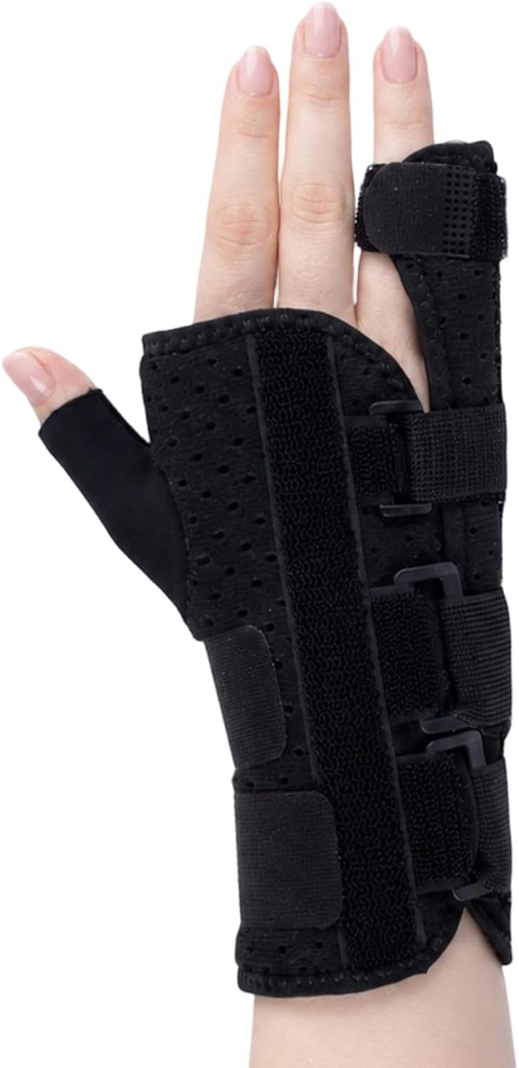 Pinky Finger Splint - Boxer Fracture Splint, Metacarpal Finger Splint Hand Brace Stabilizer for Broken, Ulnar Gutter Support, Arthritis, Injury, Tendonitis