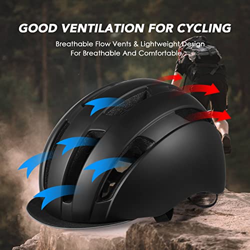 Casco de bicicleta transpirable burko con visera desmontable protectora 7