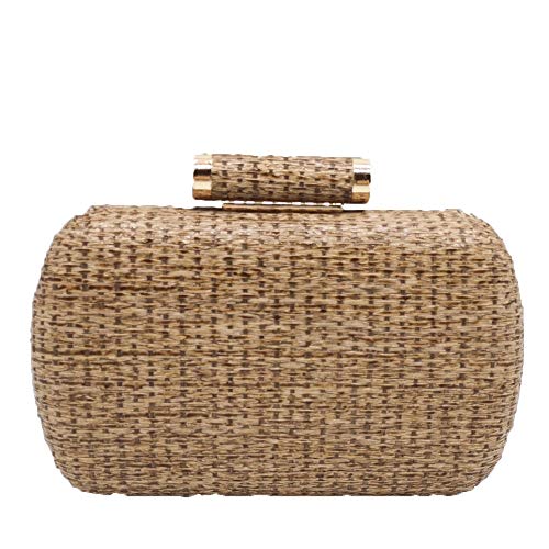 Sac en paille femmes bandoulière chaîne métal sac à main bohème