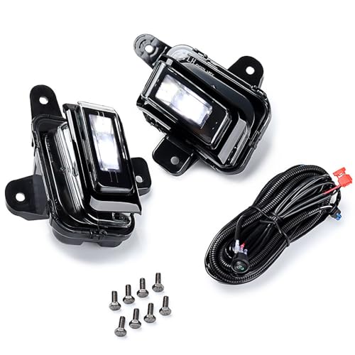 Astra Depot LED Fog Lights Lamp w/Switch Wires Bezel Frame Compatible For GMC Sierra 1500 2022-2024 Replace OE 84550845 84550846 | 84878759 84878760