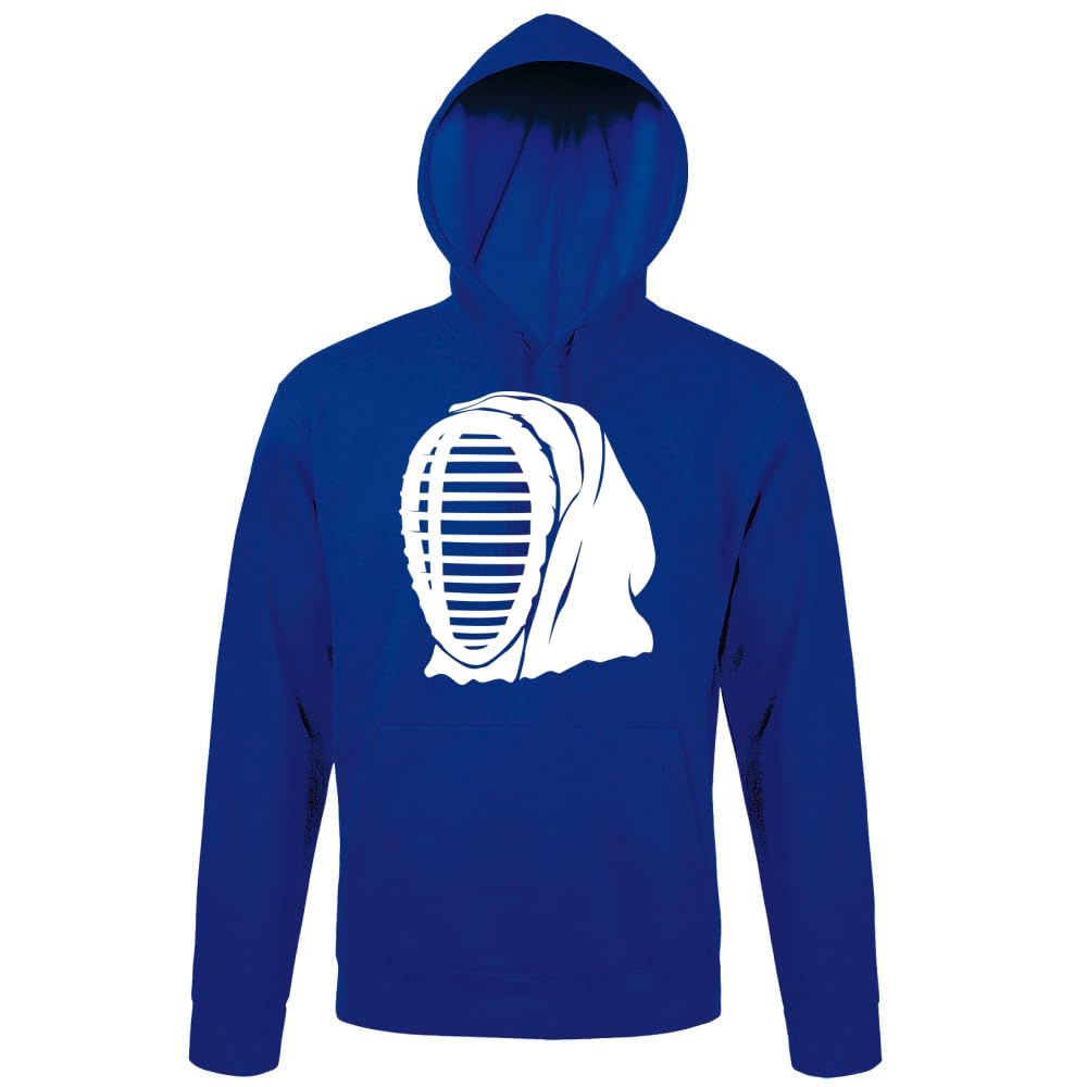 Kendo - Felpa con cappuccio da uomo, Blu Royal, L